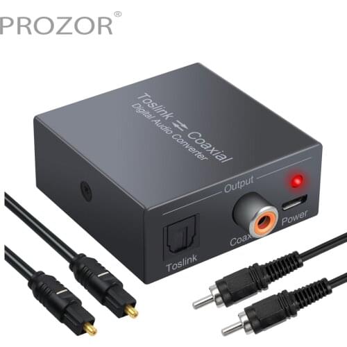 Bi-directional Coaxial to Optical Digital Audio Converter Coaxial Input Support 192KHz Audio Switcher Toslink Optical Splitter