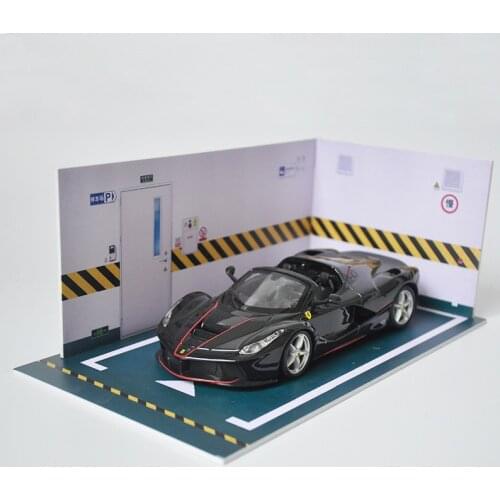 Diy Puzzle Toy 1:24 Model Car Garage Pvc Parking Space Car Decoration Scene Accessory Background Wall Parking Lot