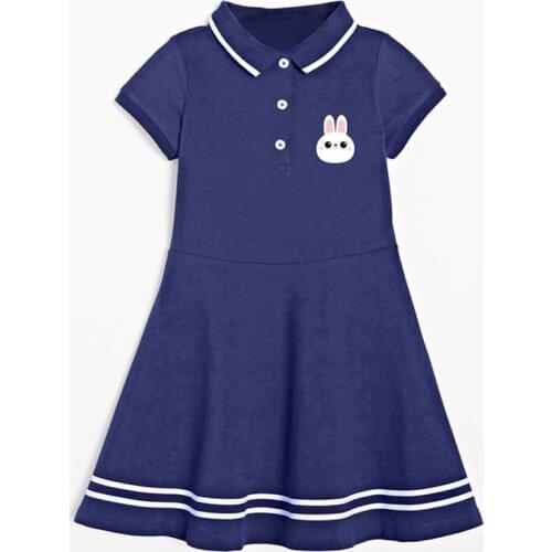 Quality Brand Cotton Baby Girl Clothes Summer Cartoon Dresses for Girls Children Clothing Infant Babe Kids Beach One-piece Dress