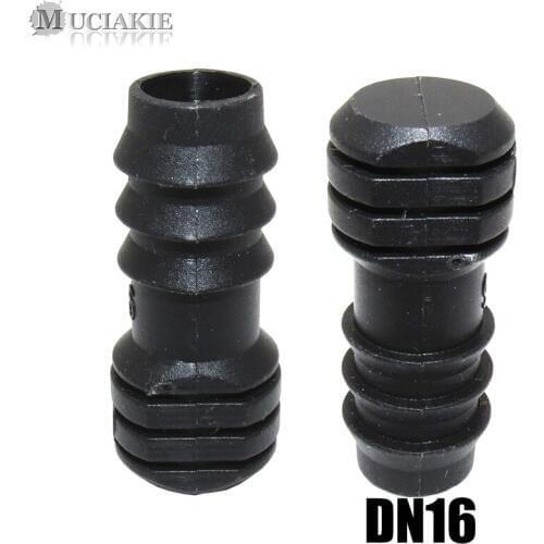 200PCS DN16 PE Tubing End Plug 16mm Hose End Connectors Micro Drip Irrigation 1/2'' Pipe Fittings Choke Plug Cap Water Stopper