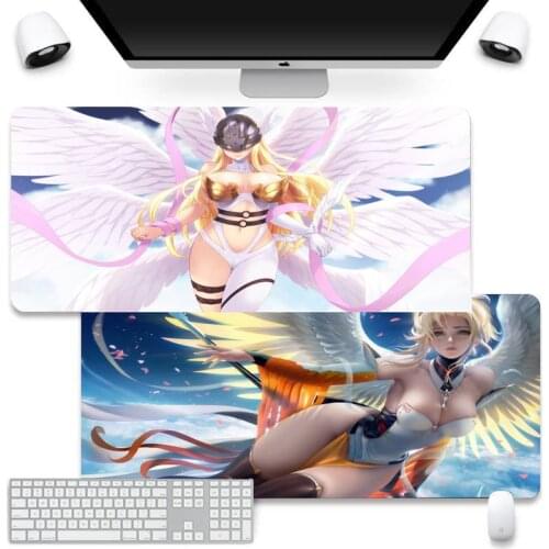 Angewomon Digimon angel Mouse Pad xxl Computer Mousepad Tapis De Souris for Gamer Office PC Desk Mat keyboard mouse pad desk mat
