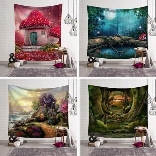Beautiful forest Nordic ins background mural Tapestry Wall Hanging Blanket Christmas Decor Wall Cloth Tapestries Wall Carpet