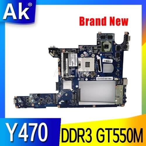 LA-6881P Main board For Lenovo IdeaPad Y470 Laptop Motherboard HM65 DDR3 GT550M GPU