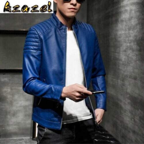 M-3XL New Male Motorcycle Clothing Autumn Mens PU Leather Jacket For Men Fashion Chaquetas En Cuero Casaco Masculino Casual Coat