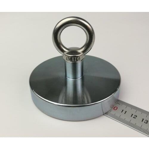 1pcs 450KG Magnetic Attracting Force Strong Holding Neodymium Recovery Fishing Detecting magnet pot with ey ebolt Salvage magnet