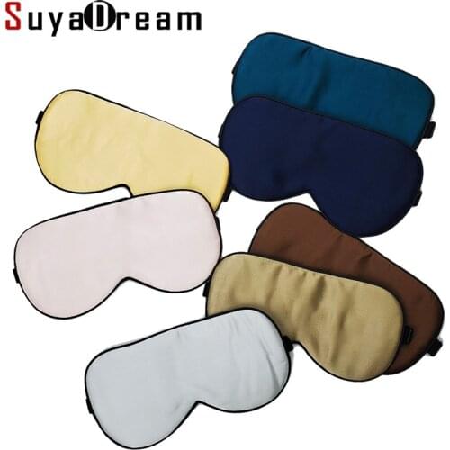 SuyaDream Woman Sleep Mask 100%Mulberry Silk Blindfold, Super Smooth and Comfortable Sleep Eye Mask for Sleeping