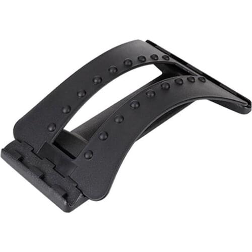 Back Massager Stretcher Fitness Lumbar Support Waist Spine Pain Relief Lumbar Orthotics Ergonomic Design Buffer Effect Tractor