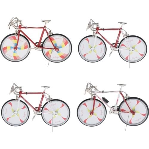 Miniature Bike Model Toys Bicycle Diecast Decoration Cakes Topper 1/10 Scale