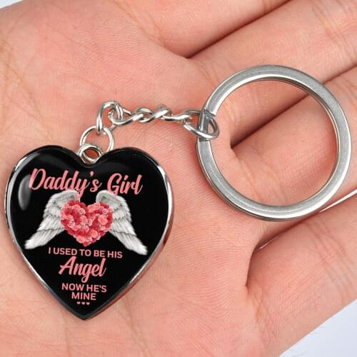 To My Daughter Love Heart Resin Epoxy Pendant Keychain Flower Keychain Lovely Birthday Christmas Gift To Daughter Granddaughter