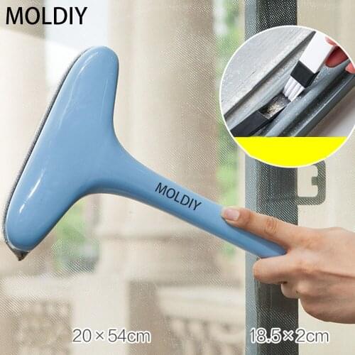 MOLDIY Screen Glass Cleaning Brush Household High-Rise Window Dust Removal Handheld Plastic Living Room Tool Easy