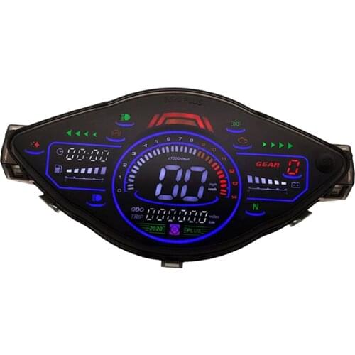 Motorcycle Speedometer Odometer Tachometer Gauge with Backlight Fit for Honda Wave 100 110, Easy to Install