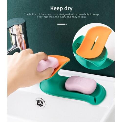 Bathroom Soap Box Portable Double Layer Drain Soap Holder Dish Kitchen Sponge Storage Holder Shower Supplies Tray Gadget