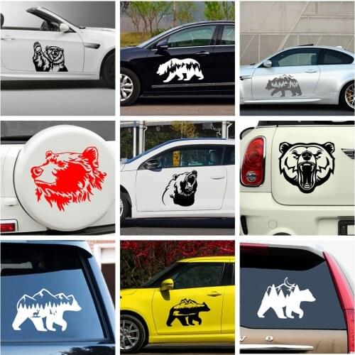 Cool Design Bear Stickers For Cars Vinyl Cars Decal Custom Window Door Wall Sticker