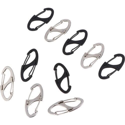 Outdoor Camping Survival 8 Shape Alloy Climbing Carabiner Buckle Clip Hook Hiking EDC Tool Mini Keychain Carabiner Survival Tool