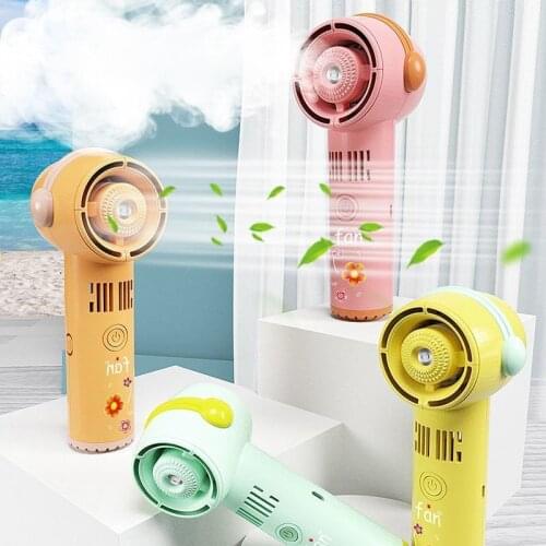 Mini Handheld Bladeless Fan USB Air Conditioning Portable Aroma Essential Oil Humidifier Air Cool Spray Leafless Ventilator Fans