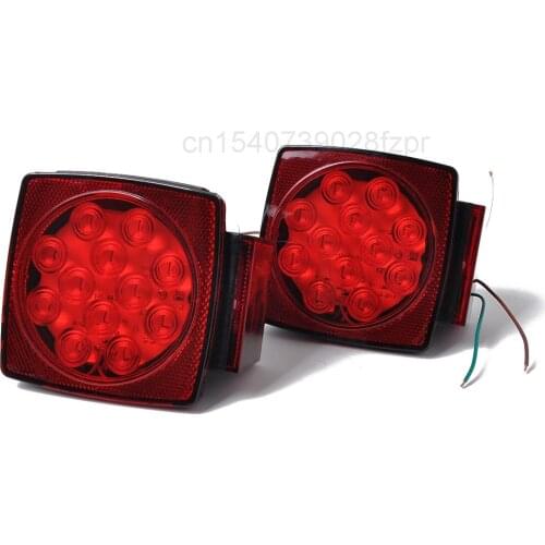 Superior 12v Trailer Square Led Tail Light, a Pair of Truck Led Waterproof Tail Lights on the Left and Right