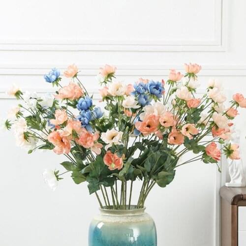 Multicolor Tea Roses vases for home decoration accessories fake plastic flower wedding decorative Artificial flowers cheap