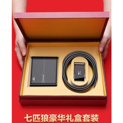 Genuine Leather Wallet Belt for Teacher Boyfriend Birthday Gift Boys Practical Friend Husband Dad Surprise