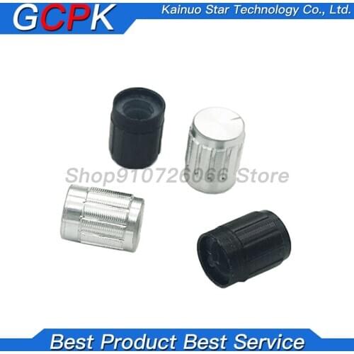 5Pcs Aluminum alloy potentiometer knob antiskid single double potentiometer special trumpet 15*17mm 15*17 knob