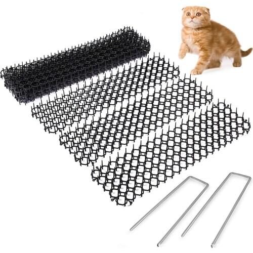 Garden Cat Scat Mats Cats Net Anti-Cat Dogs Repellent Mat Prickle Strips Keep Cats Away Safe Plastic Spike Thorn Pets Supply