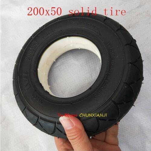 Lightning shipment Solid Tubeless Tire 200 x 50 (8x2) solid/foam filled tire 200*50 for Razor E100 E125 E200 Scooter