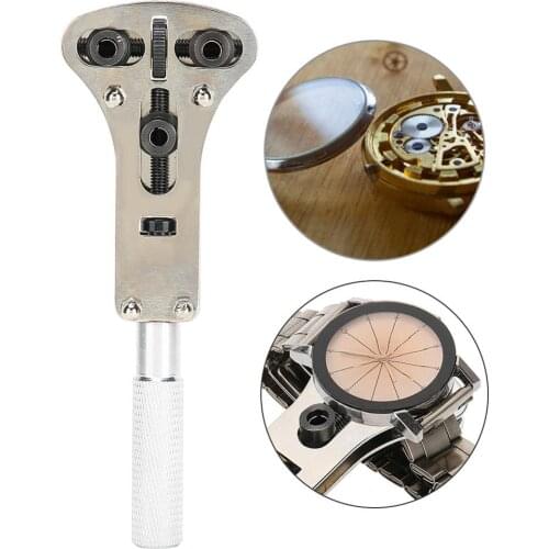 Alloy Steel Wrist Watch Back Case Opener Set Adjustable Screw Watch Cover Remover Wrench Watchmaker Watch Repair Tool Accessory