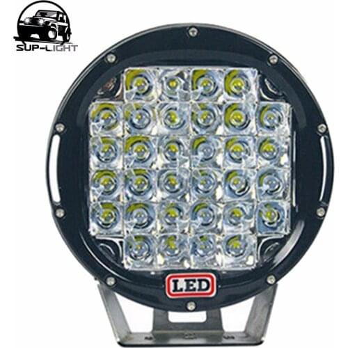 Tractor led work light 12v 96w 9 inch round led projector headlight Offroad Driving Flood Lamp For 4WD SUV ATV 4X4