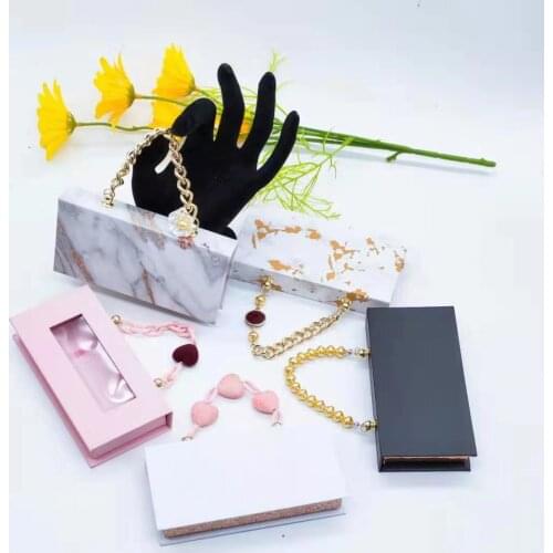 2021 New style a pair of Chain false eyelashes packaging empty box chain eyelash pack wholesale 25mm mink lashes packaging box