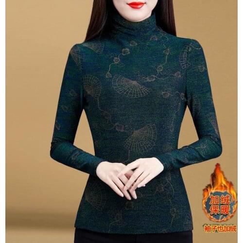 Women Blouse Womens Turtleneck Autumn Winter Coat Long Sleeves Blusas Ropa De Mujer
