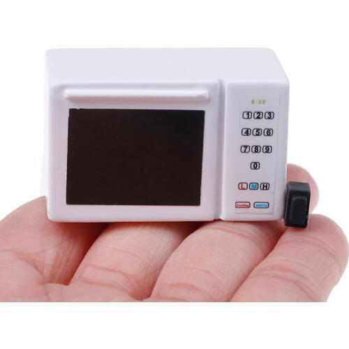 HOT SALE 1/12 Kitchenware Cookware Set for Dolls House Miniature Home Kitchen Accessory Model(Microwave oven)