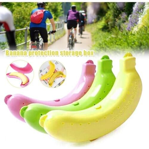 1PC Cute Banana Case Protector Box Container Trip Outdoor Lunch Fruit Storage Box Holder Banana Trip Outdoor Travel Storage Box