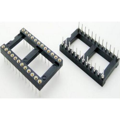 10PCS 24 Pin Round DIP IC Socket Adapter Wide 24Pin Pitch 2.54mm Connector