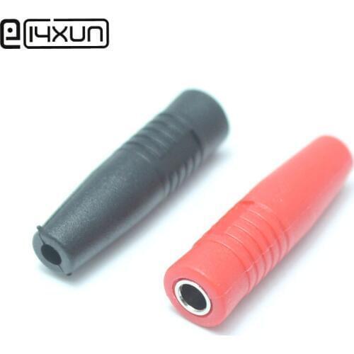 2pcs Safety 4mm Female Banana Inline Plug Jack Connector Welding Type DIY Audio Socket Terminal
