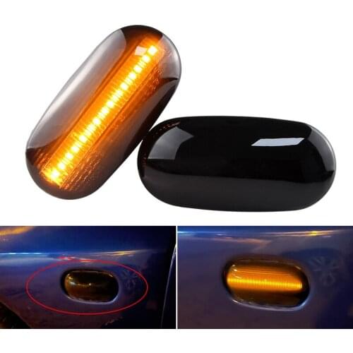 2PCS Error-free decoding Side Turn Signal Sequential Blinker indicator Lights For Mitsubishi Pajero Mirag Legnum Gelent 98-05