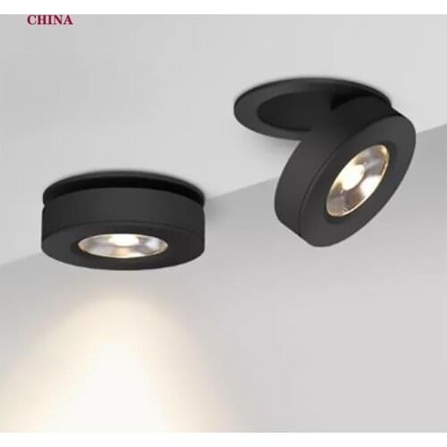 3W5W/7W/10W/12W Slanke Led Ingebed Plafond Down Lamp, opvouwbaar En 360 Graden Draaibare Ingebouwde Cob Spot Light Inbouwspot