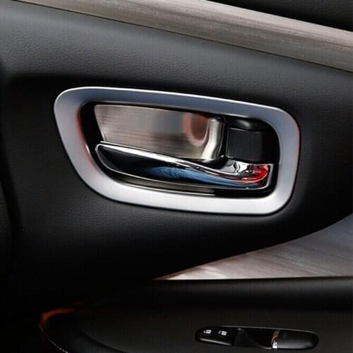 For Nissan Murano 2015 2016 2017 2018 accessories car styling ABS Plastic Car inner door Bowl protector frame cover trim 4pcs