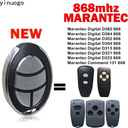 Garage Door Controls Marantec Digital D304 D313 D321 D323 D382 D384 D302 Clone MARANTEC 868MHz Rolling Code Gate Remote Control
