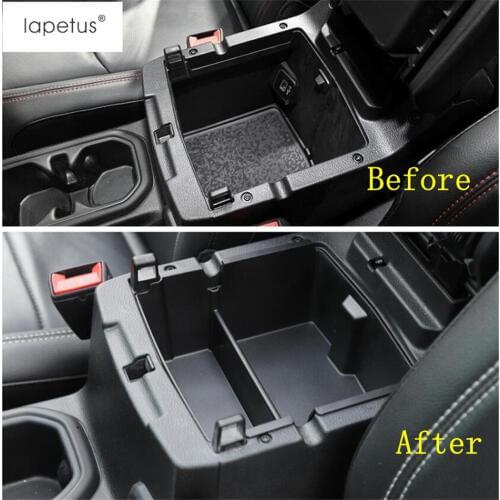 Lapetus Accessories Fit For Jeep Wrangler JL 2018 - 2020 Central Control Multifunction Container Storage Box Molding Cover Kit