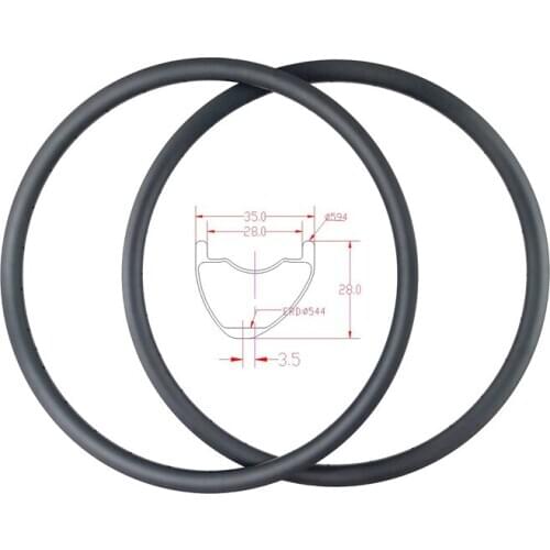LIENGU 27.5er Asymmetric MTB XC AM DH Carbon Rims Cross Country All Mountain Down Hill 650B Bike Wheels
