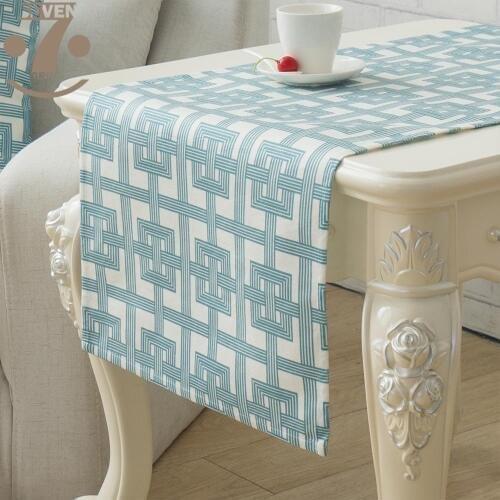 Free Shipping Home Decorative Colorful Geometric Printed Soft Microfiber Anti-Skid Table Runner