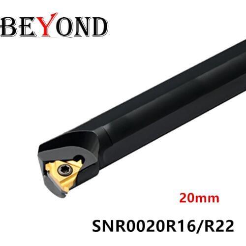 BEYOND SNR SNR0020R16 SNR0020R22 20mm lathe tool Threading Turning tool holder Boring Bar Carbide inserts CNC SNR0020 16IR AG60