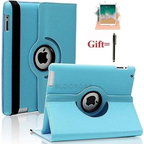 For iPad 4 Case Models A1458 A1459 A1460 Tablet Shell Cover for iPad 234 9.7 '' 360 Degree Rotating Hard pc Back Cover with pen