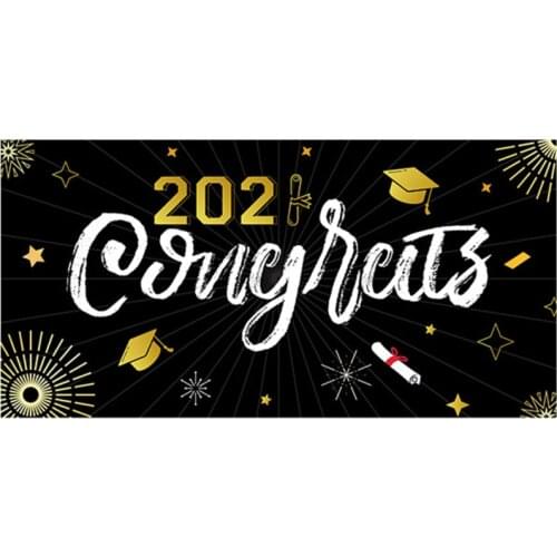 Background Congratulations Party Decorations Graduation Backdrop Couplet Indoor And Outdoor Photo Prop 2021 Diploma Way Banner