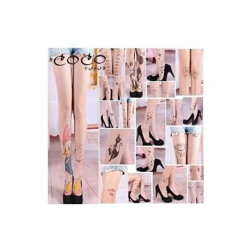 Womens Tights Classic Small Polka Dot Silk Stockings.Thin Lady Vintage Faux Tattoo Stockings Pantyhose Female Hosiery