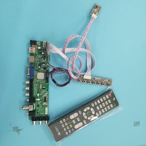 Kit For LP173WD1(TL)(C1) DVB-T DVB-T2 40pin controller board digital TV LVDS USB HDMI VGA AV LED 17.3" 1600X900 Signal remote
