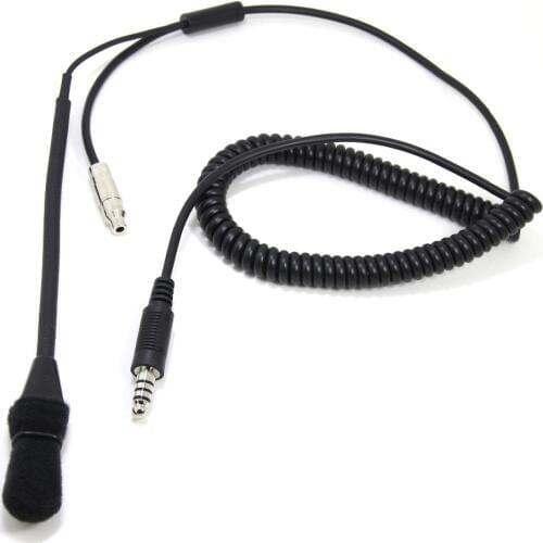 Helmet Kit with Flexible Boom Microphone and Spiral Cord for ISMA Racing Radios and Communications