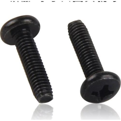 Carbon steel truss Round M2 M2.5 M2.6 M3 M4 M3*5 screws black computer screws CD-ROM drive screws BM screws