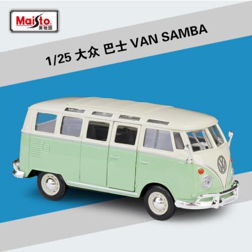 Maisto Diecast 1:24 VW VAN SAMBA Bus Modified Version High Simulation vehicle Alloy Model Car