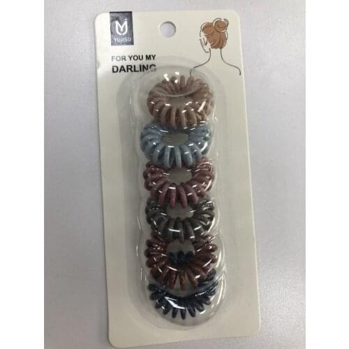 New Women Headdress Head Hair Accessories Hair Ring Hair Rope Candy-Colored Telephone Wire Rubber Band