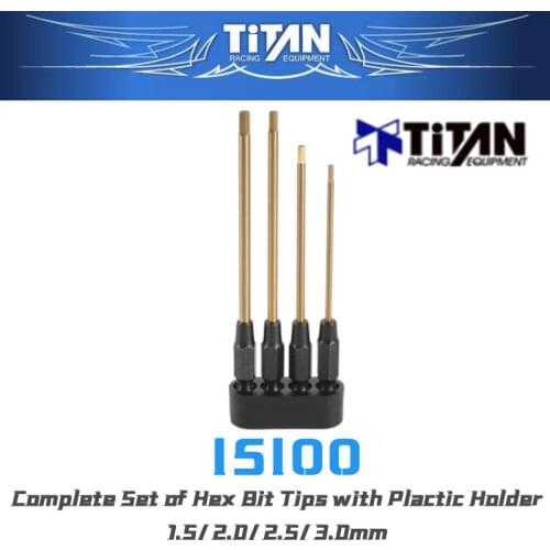 Original TITAN 15100 Hex Bit Tips with Plactic Holder 1.5/2.0/2.5/3.0mm for RC tool Buggy Tuggy On-road Off-road Monster truck